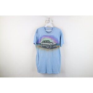 Vtg 80s Mens XL Air Brush Chevrolet Corvette Sting Ray Muscle Car T-Shirt USA